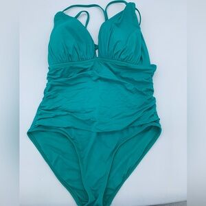 La Blanca Teal One-Piece Swimsuit Size 12